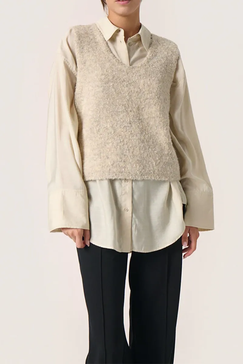 V Neck Stretch Knit Vests