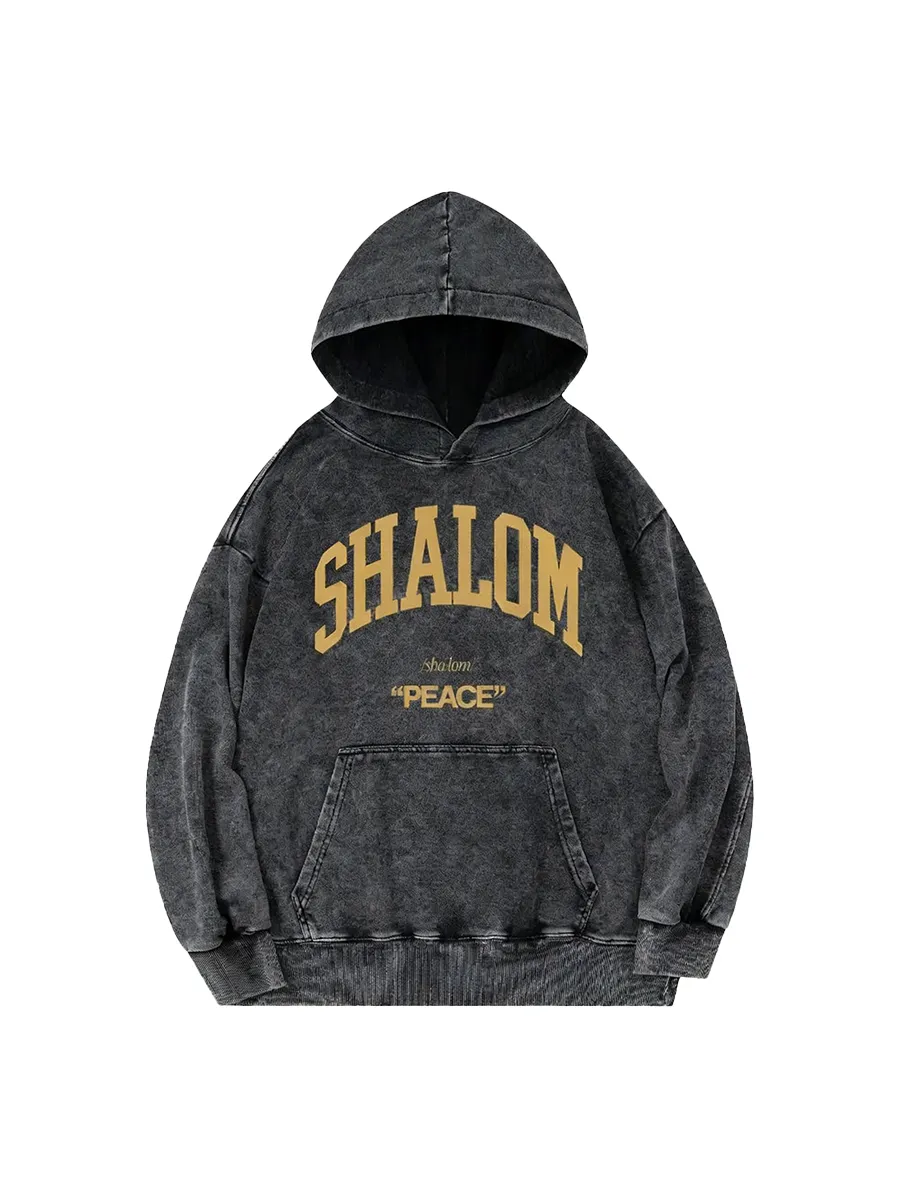 Retro Style Letter Print Hoodie