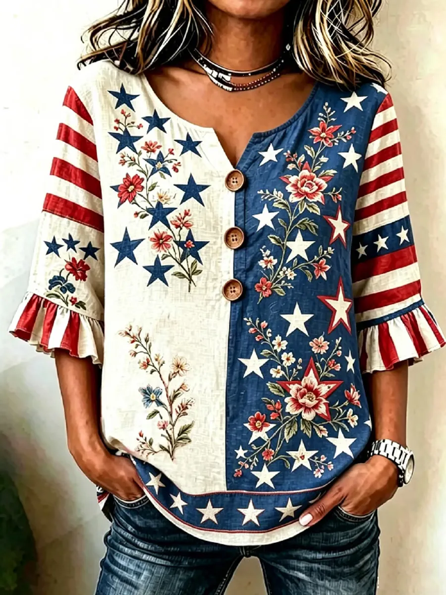 Women's Casual Top for America's 250th Anniversary Celebration