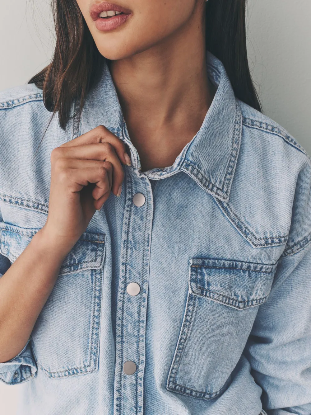 Loose Denim Casual Outing Office Shirt