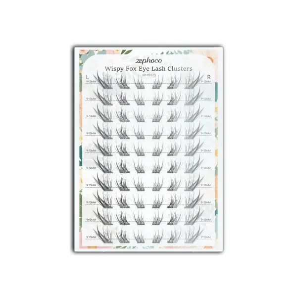 Fox-eye glue-free false lashes