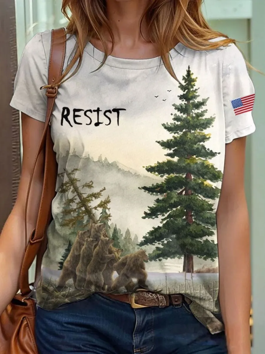 Women's Resist Protect Our Forests Print T-Shirt