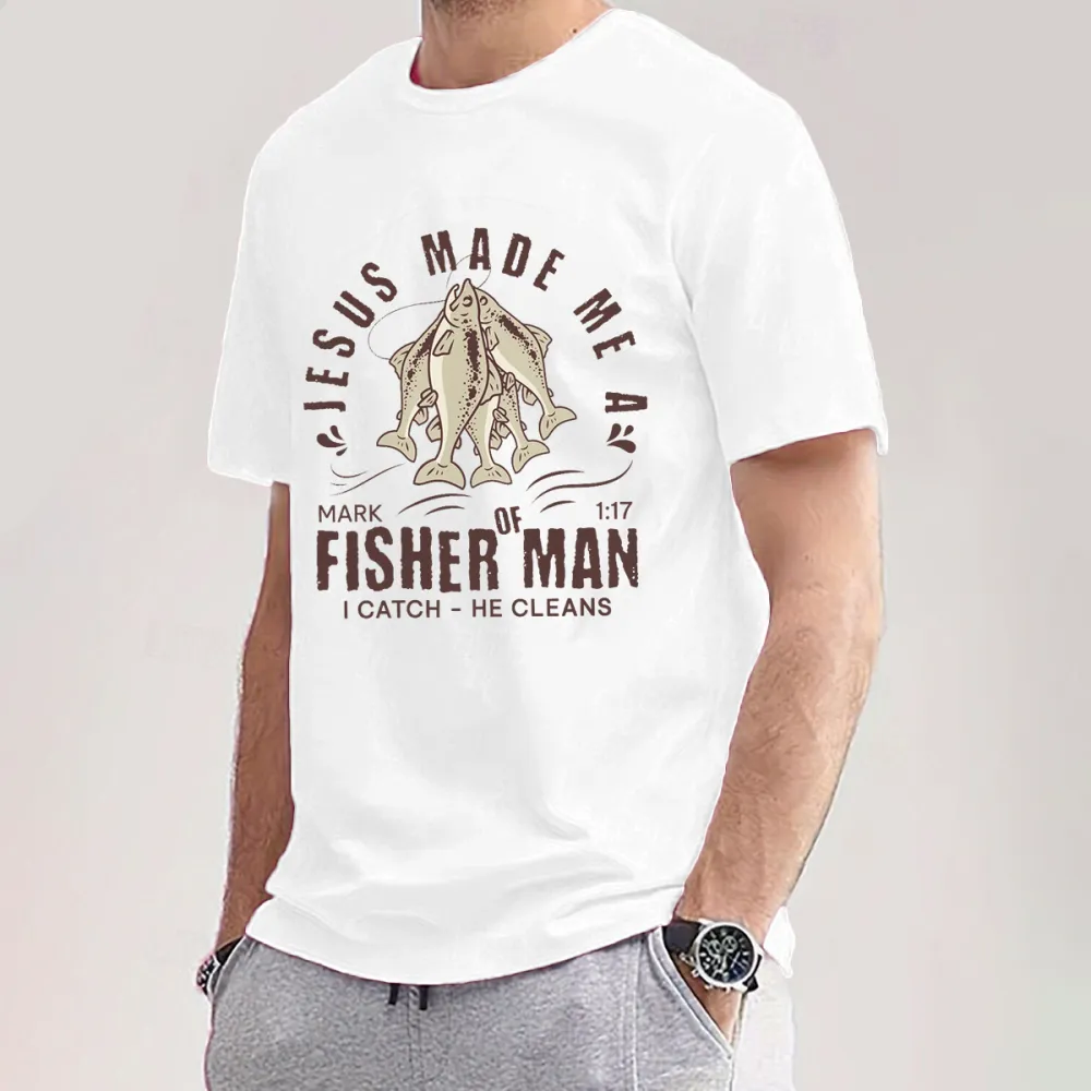Faith Based Fishing Motif T-Shirt