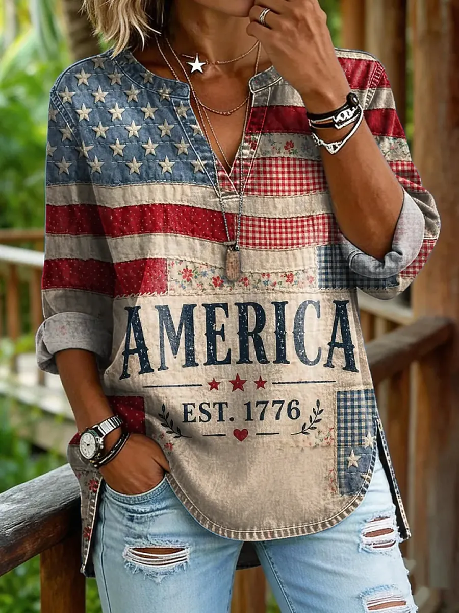 Women'S Casual Floral Print Top