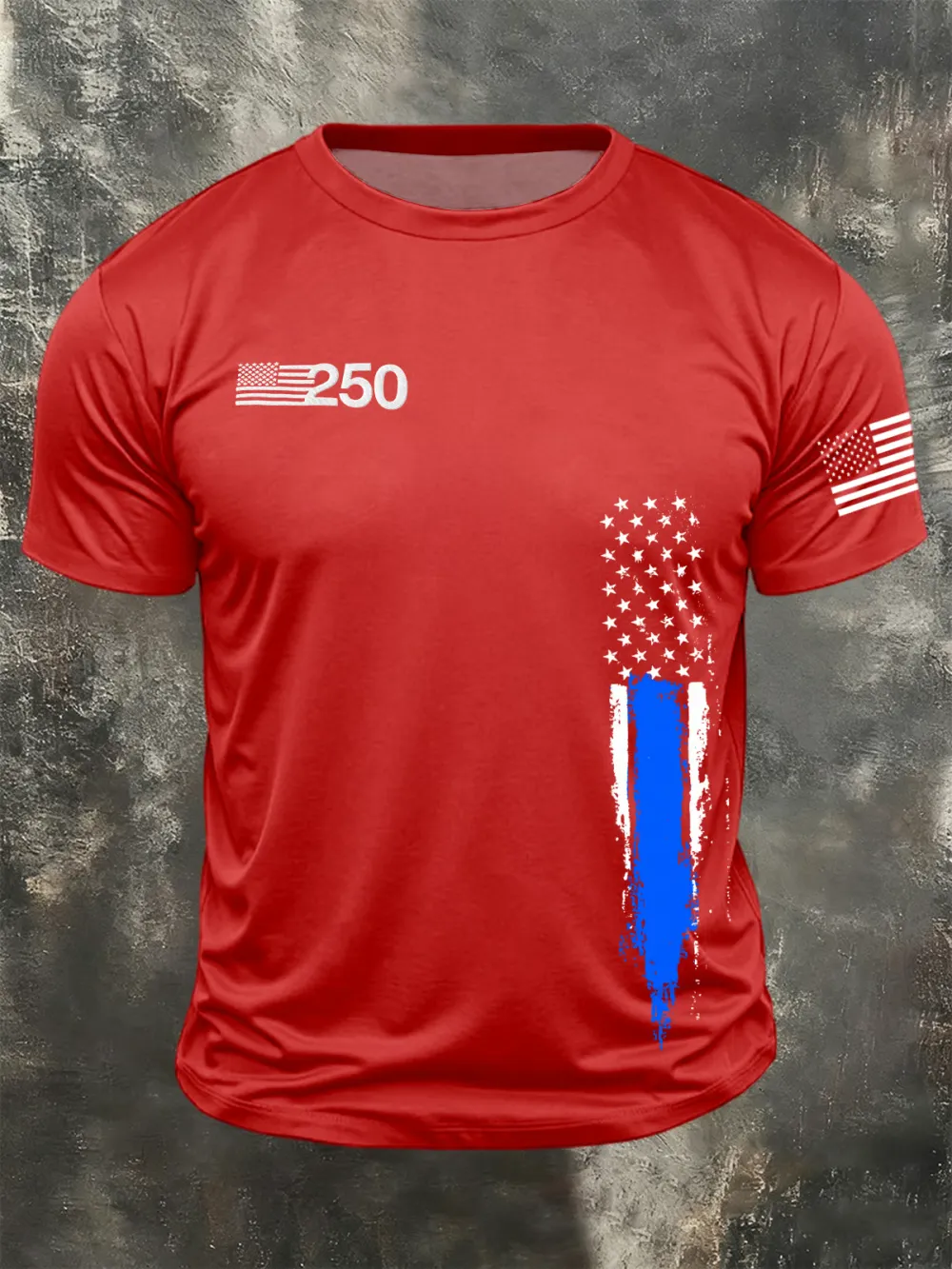Men's American Anniversary Short-Sleeve Crew Neck T-Shirt