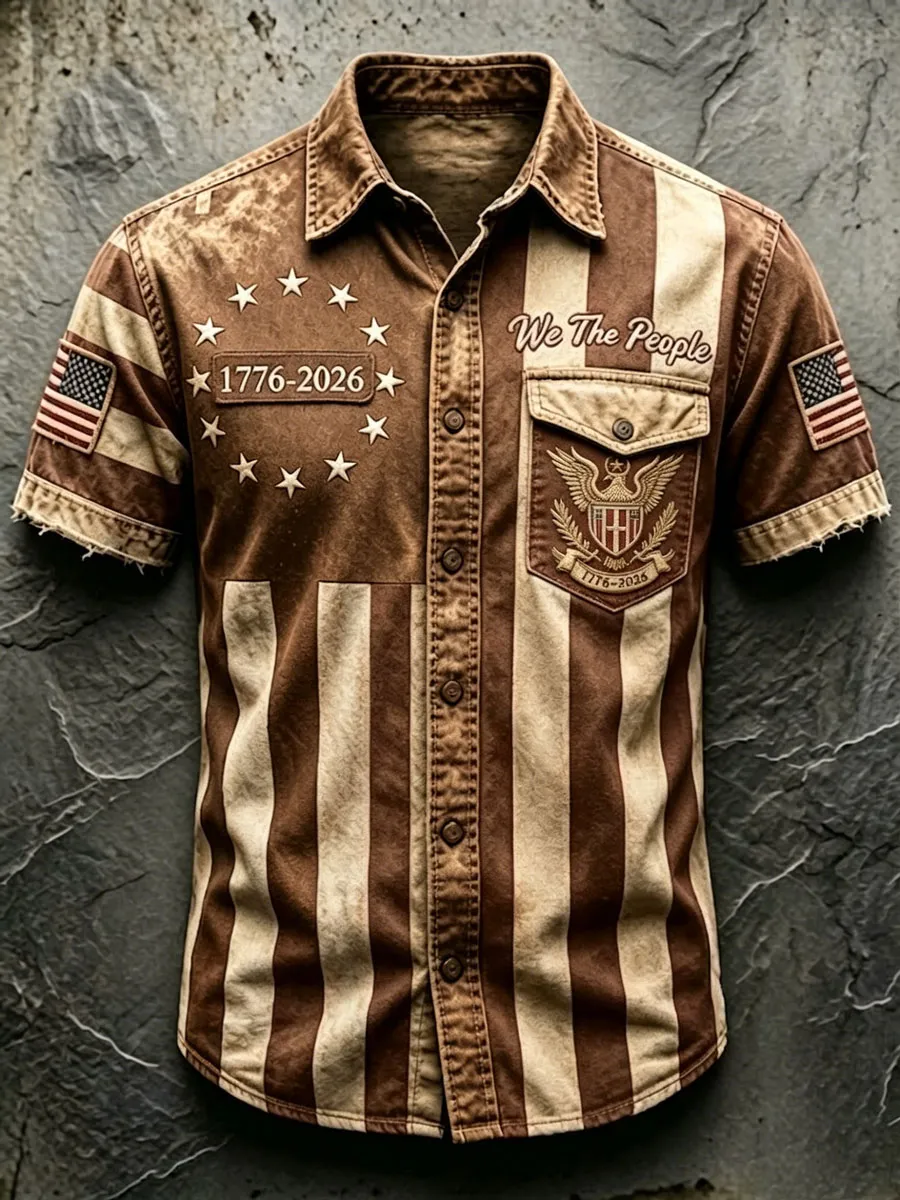 Men'S 250Th Anniversary National Print  Shirt