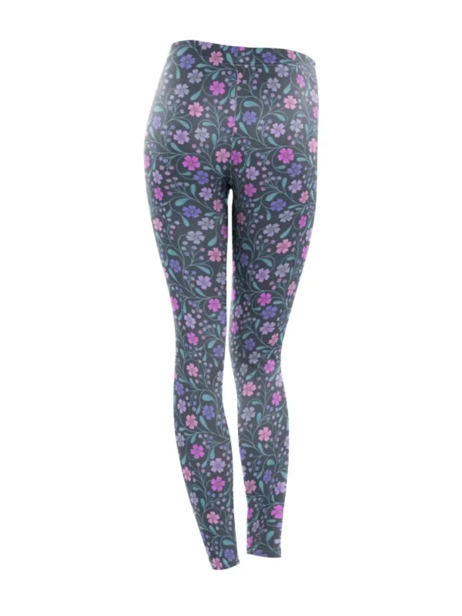 Moody Floral Print Leggings
