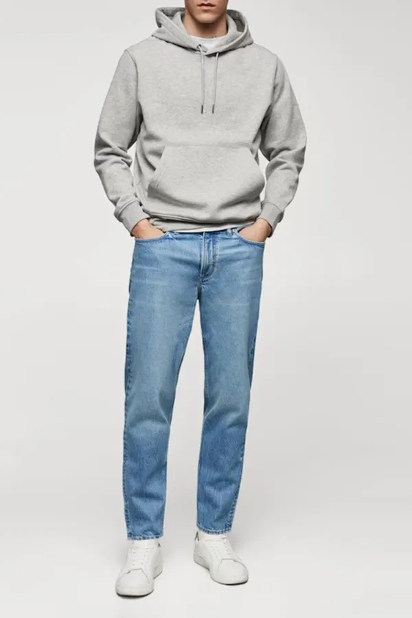 Solid Color Front Pocket Casual Hoodies