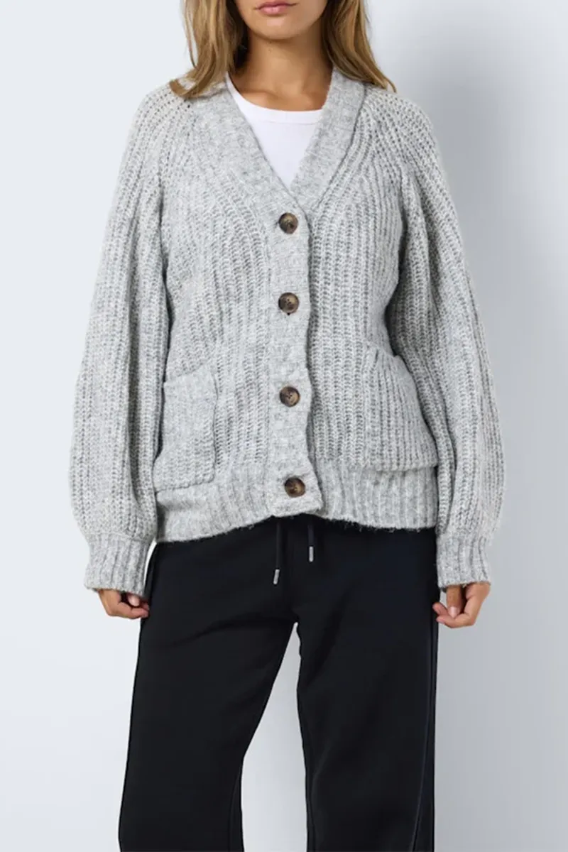 Grey Pocket Featured Chunky Cardigans