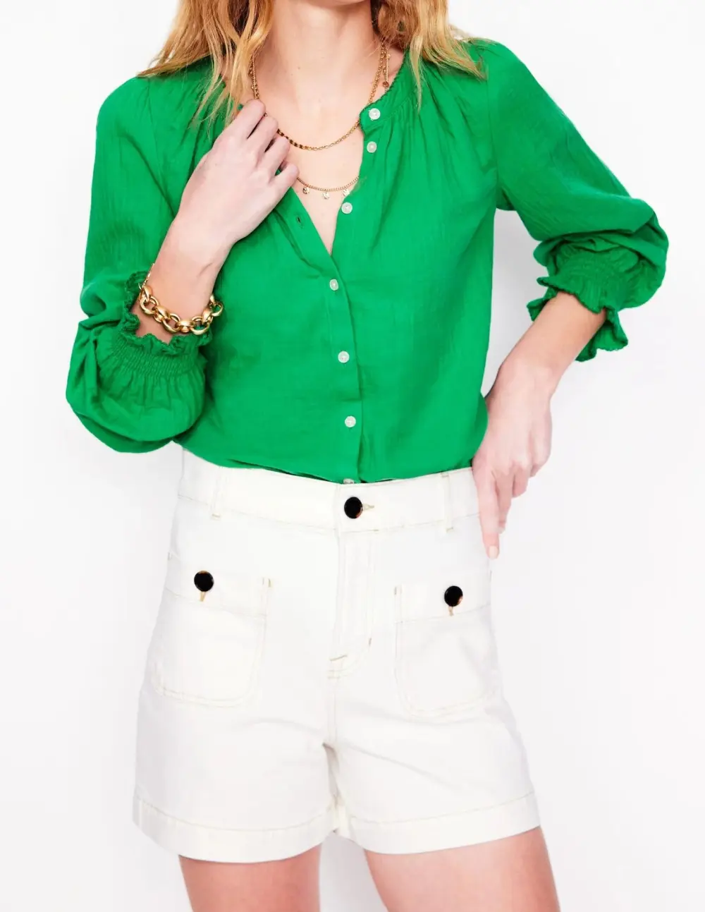 Evie Double Cloth Top