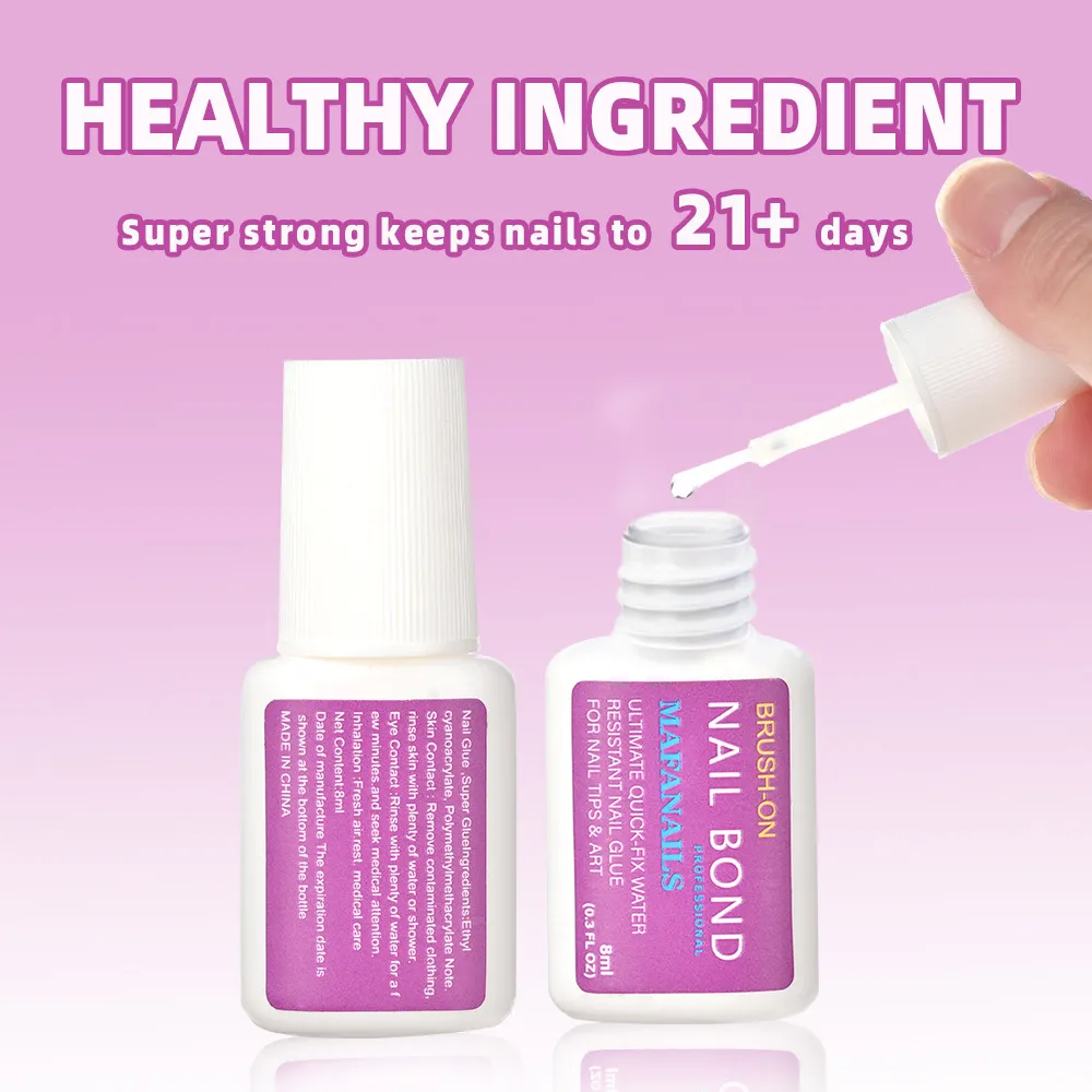 Nailhour 3pcs/5pcs/10pcs Extra Strong Nail Glue For Nail Tips & Press-On Nails (8ml)