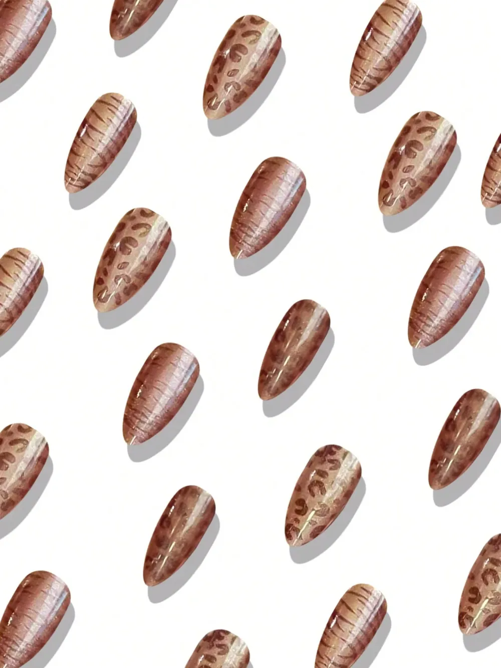 Nailhour 24Pcs Autumn Medium Almond Press On Nails