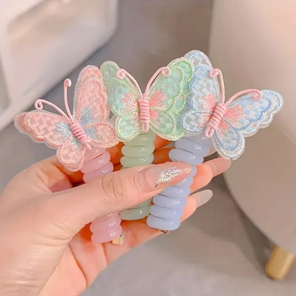 Butterfly Phone Line Hair Ties