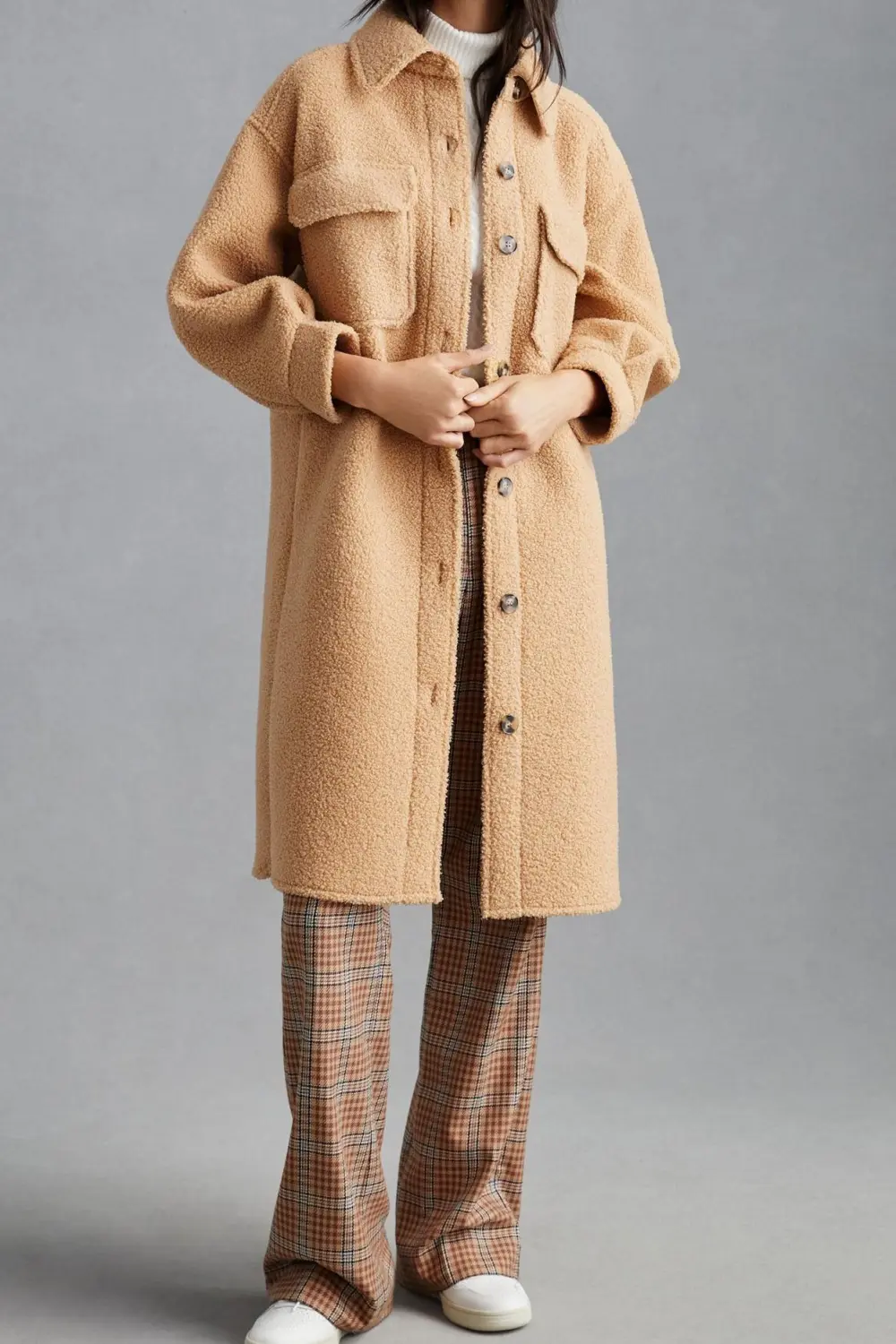 Sherpa Oversized Shirt Jacket