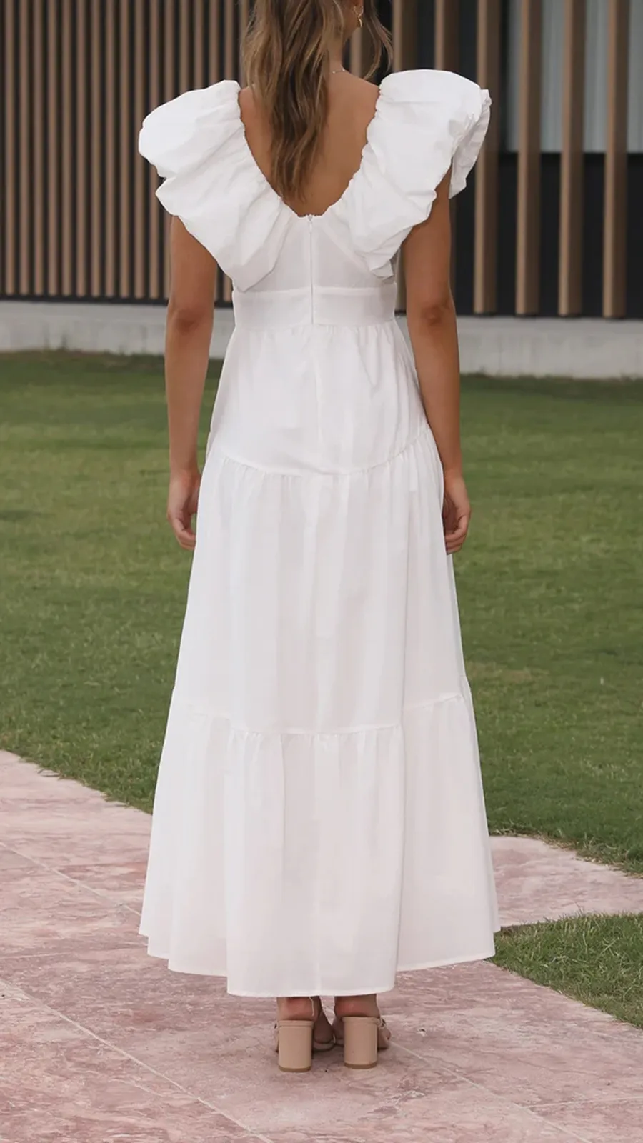 Fluffy Ruffle Tiered Maxi Dress
