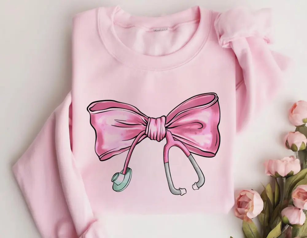 Nurse Stethoscope Bow Sweatshirts