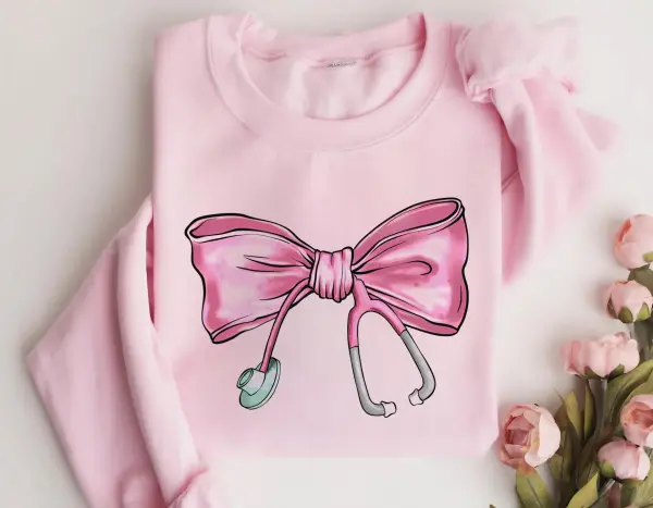 Nurse Stethoscope Bow Sweatshirts