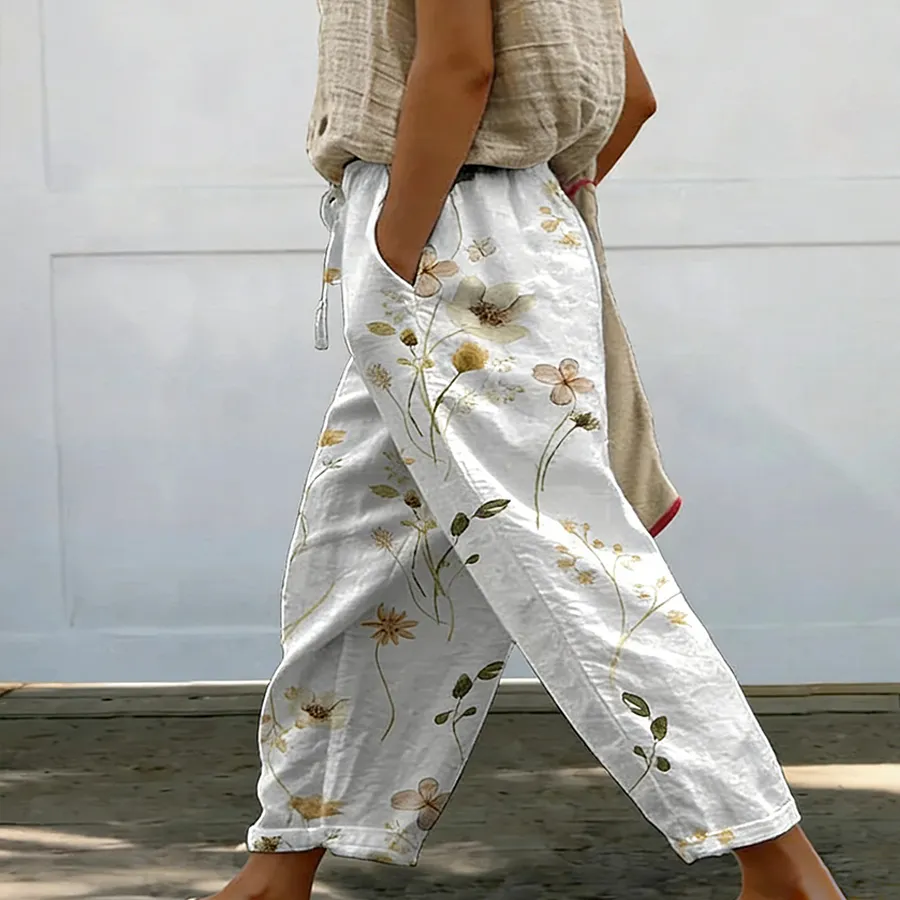 Women'S Floral Pants, Casual Pants