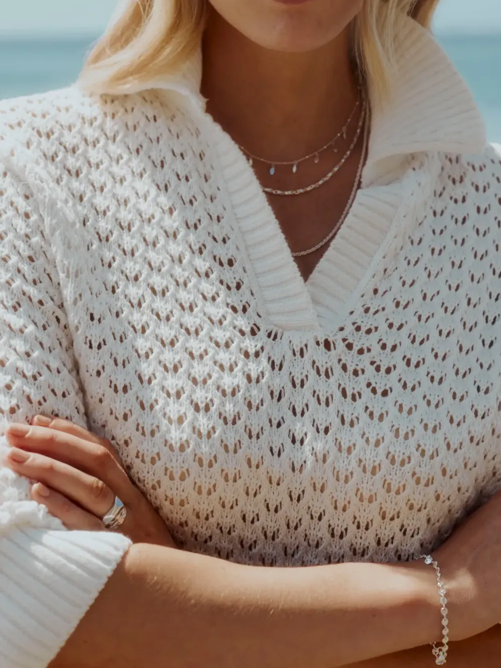 Knitted Henley Sweater