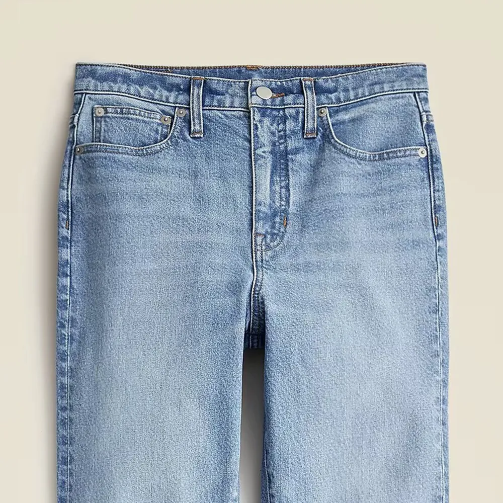 High-Rise Straight Jeans Semi-Stretch