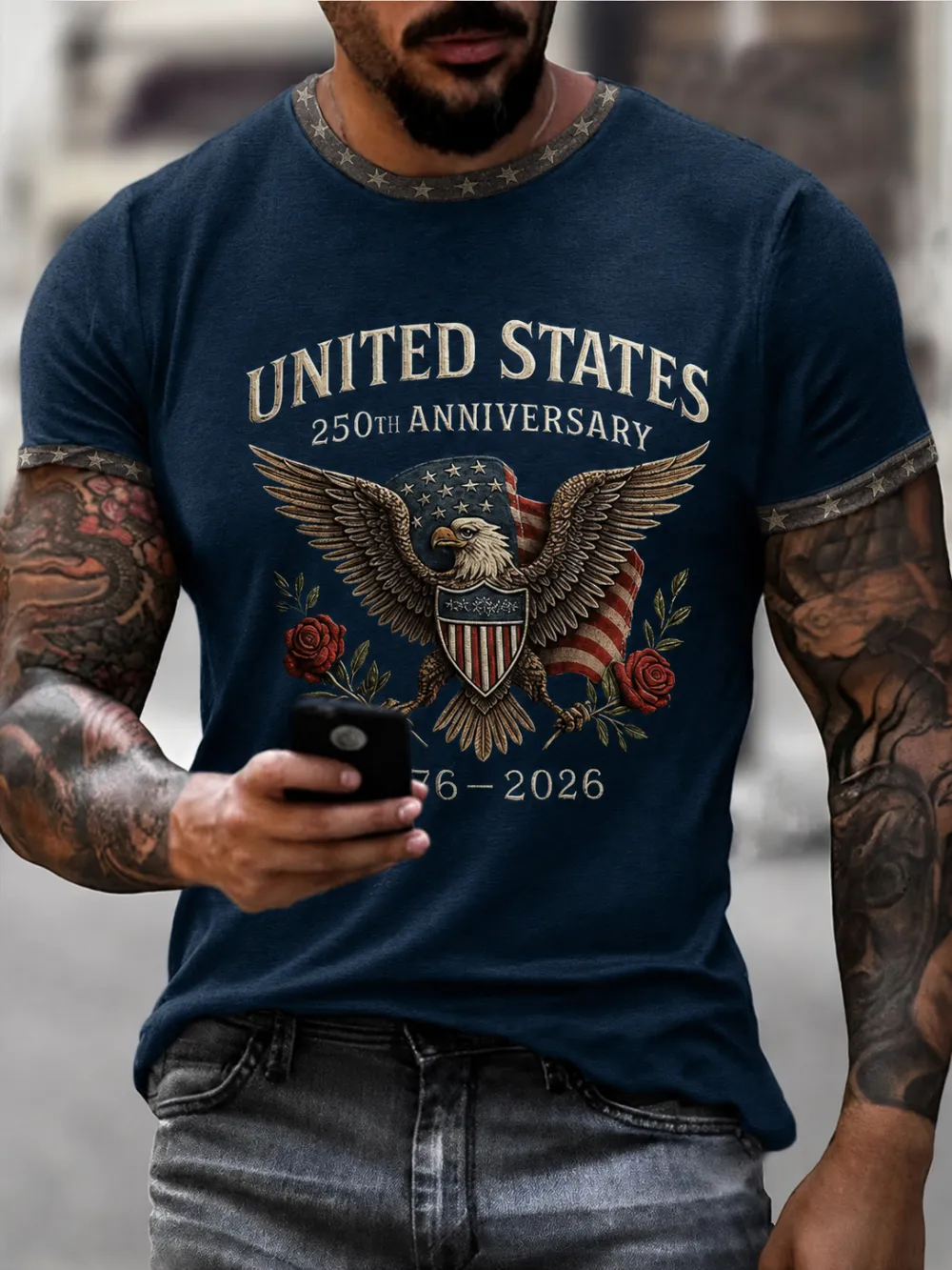 Men's USA Print T-Shirt