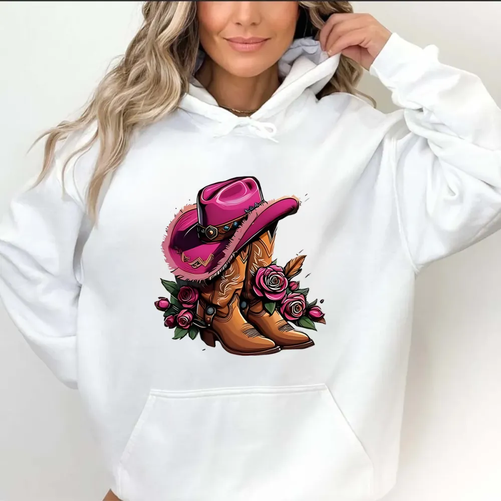 Western Cowboy Boots Pattern Hoodies