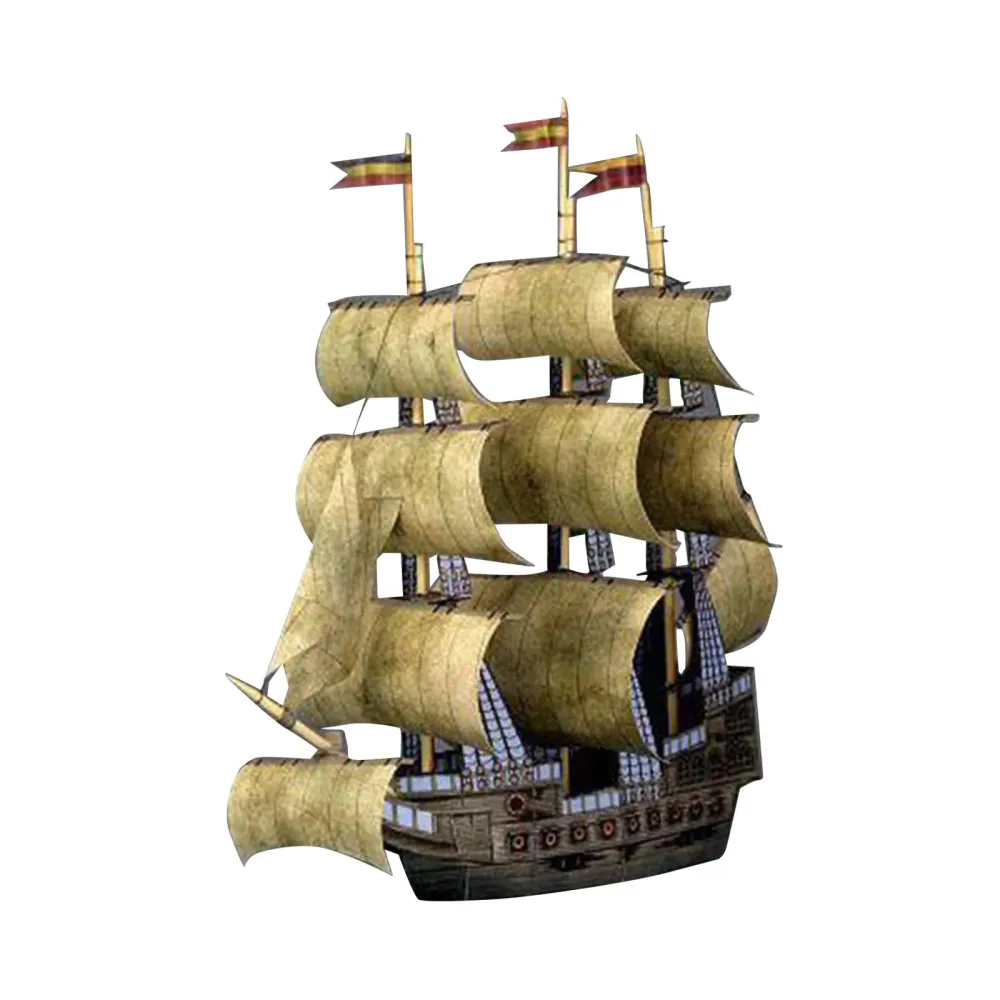 3D Paper Toy Boat Model