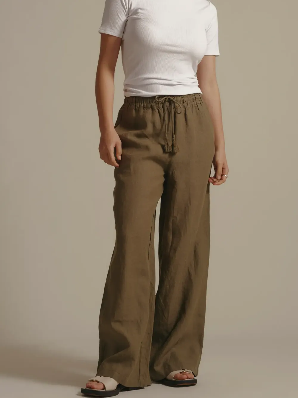 Wide Leg Linen Pants