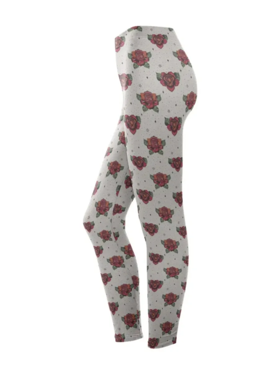 Rose Printed Leggings