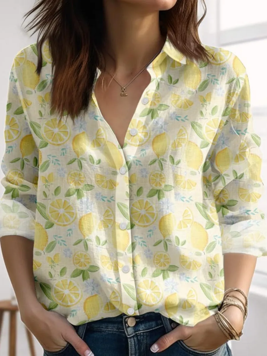 Lemon Print Shirt