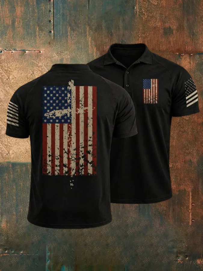 Men's 250th Anniversary Printed Casual Polo Shirt