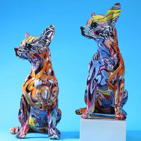 Color Dog Sculpture