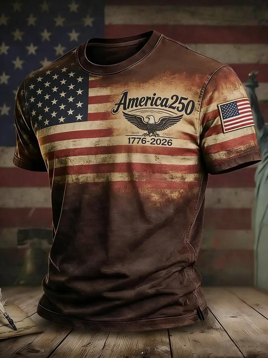 Men's American 250th Anniversary Printed T-Shirt