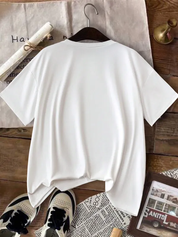 Regular Crew Neck Cotton Lady T-Shirt