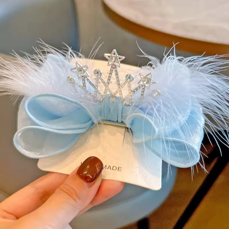 Cute Blue Bow Hairpin For Girls