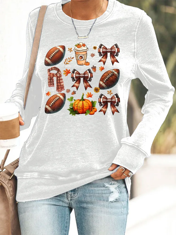 Rugby Crew Neck Long Sleeve Sweatshirts