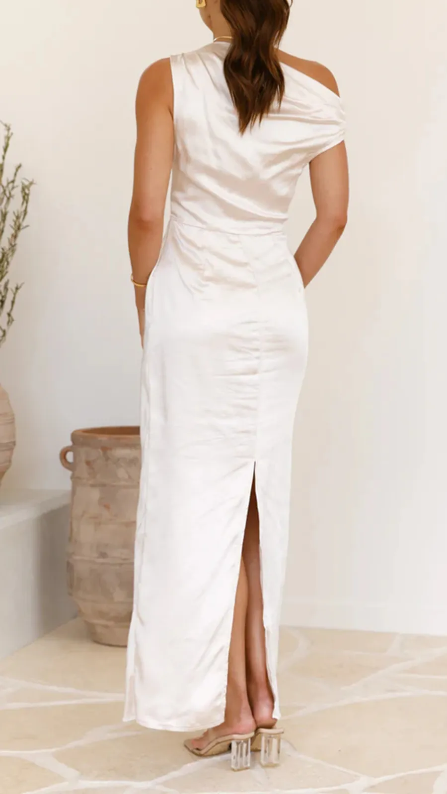 Off Shoulder Design Maxi Dress