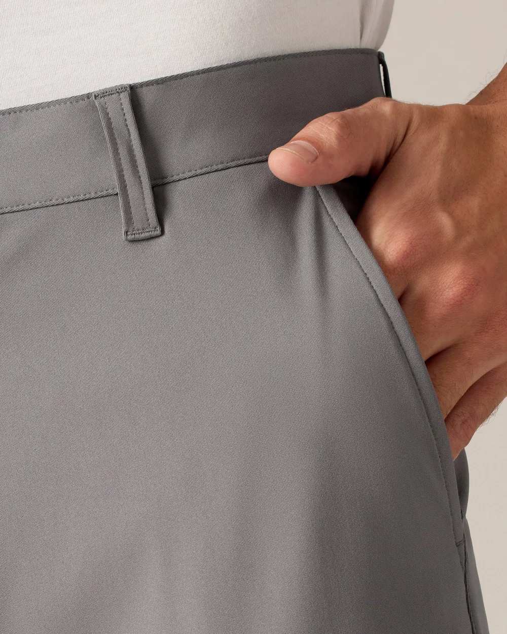 Classic Fit Flat Front Hidden Expandable Waist Pants