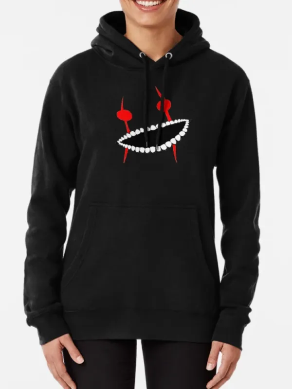 Alternative Fashion Grin & Red Accents Hoodie