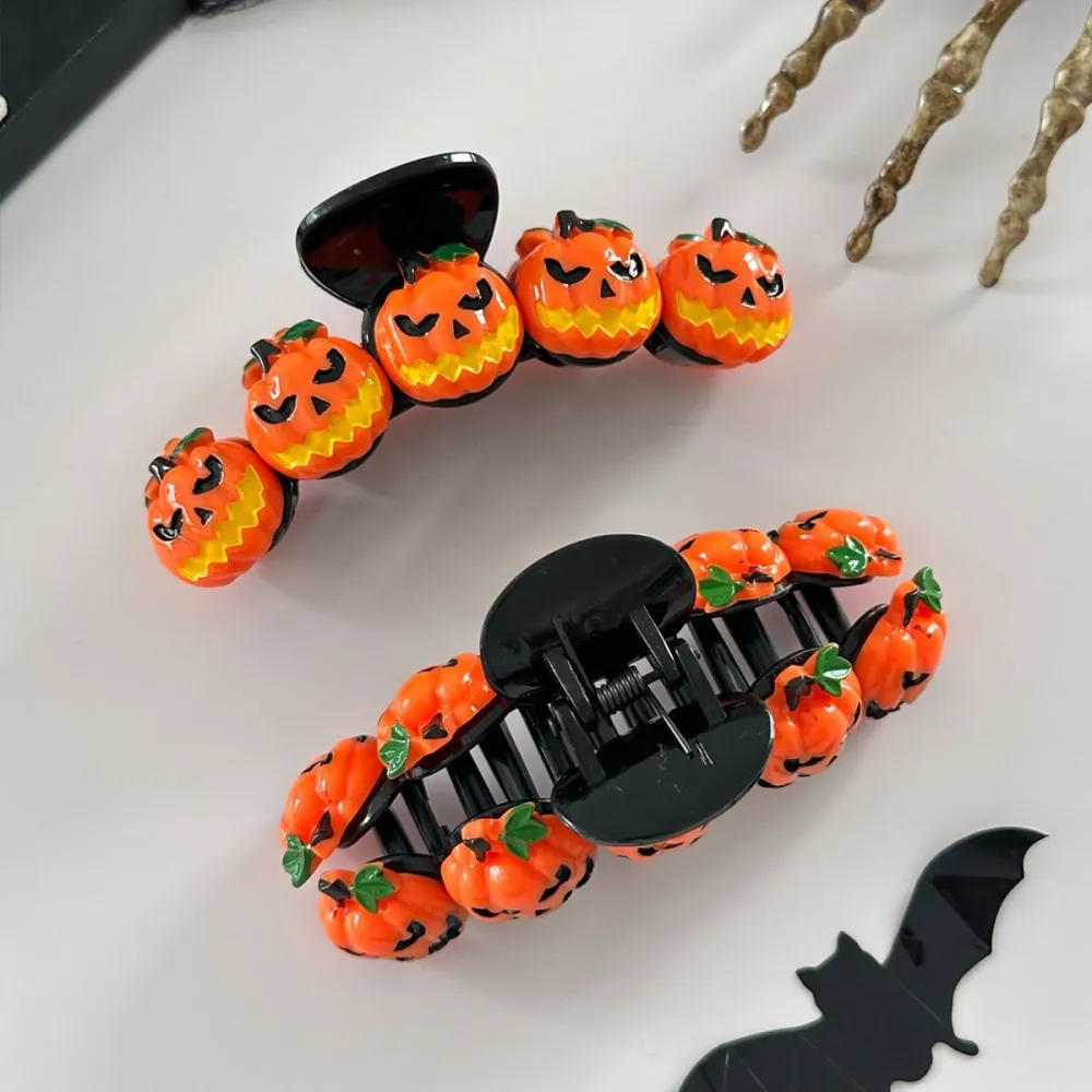 Halloween 2pcs Halloween Funny Pumpkin Hair Claw