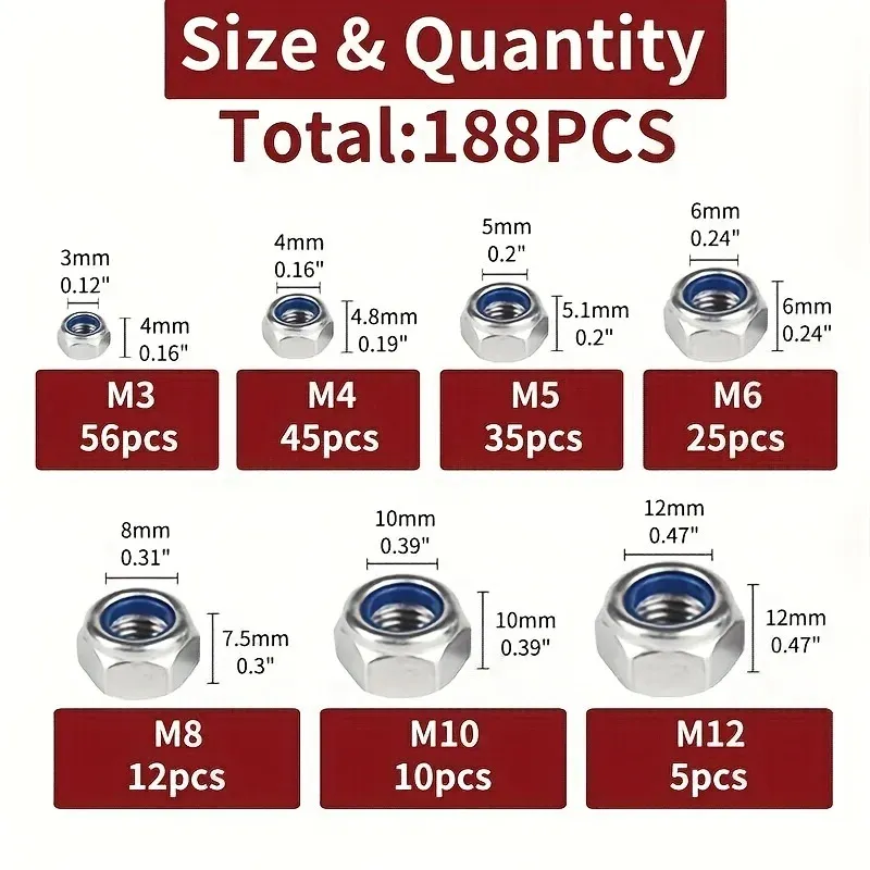 Multi-Size Nut Set