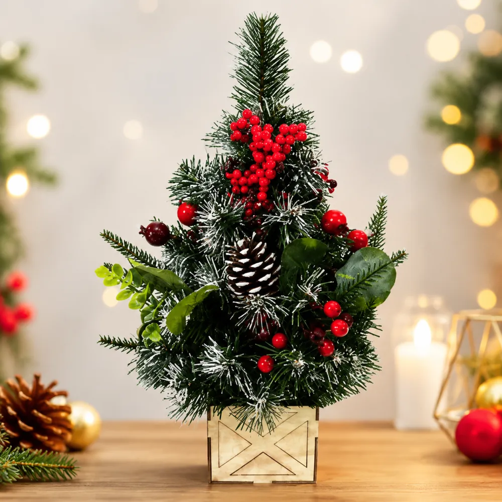 Mini Christmas Tree Bonsai For Desktop Decoration