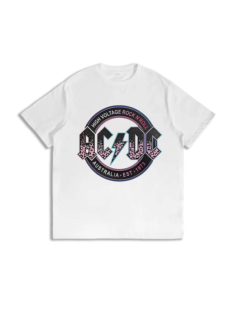 Trendy Band-Themed Short Sleeve Tees