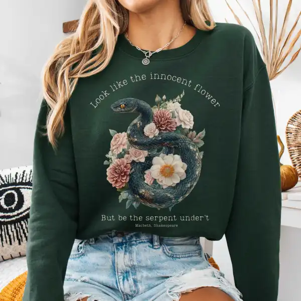 Vintage-Style Florals Sweatshirt