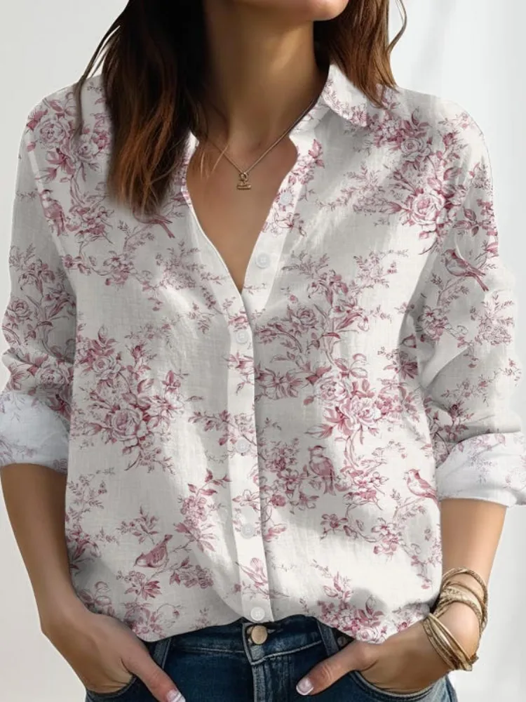 Floral Button Up Casual Shirt