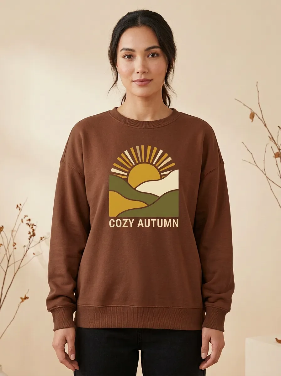 Sunset Landscape Printed Women's Graphic Sweatshirt