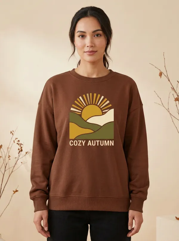 Sunset Landscape Printed Women's Graphic Sweatshirt