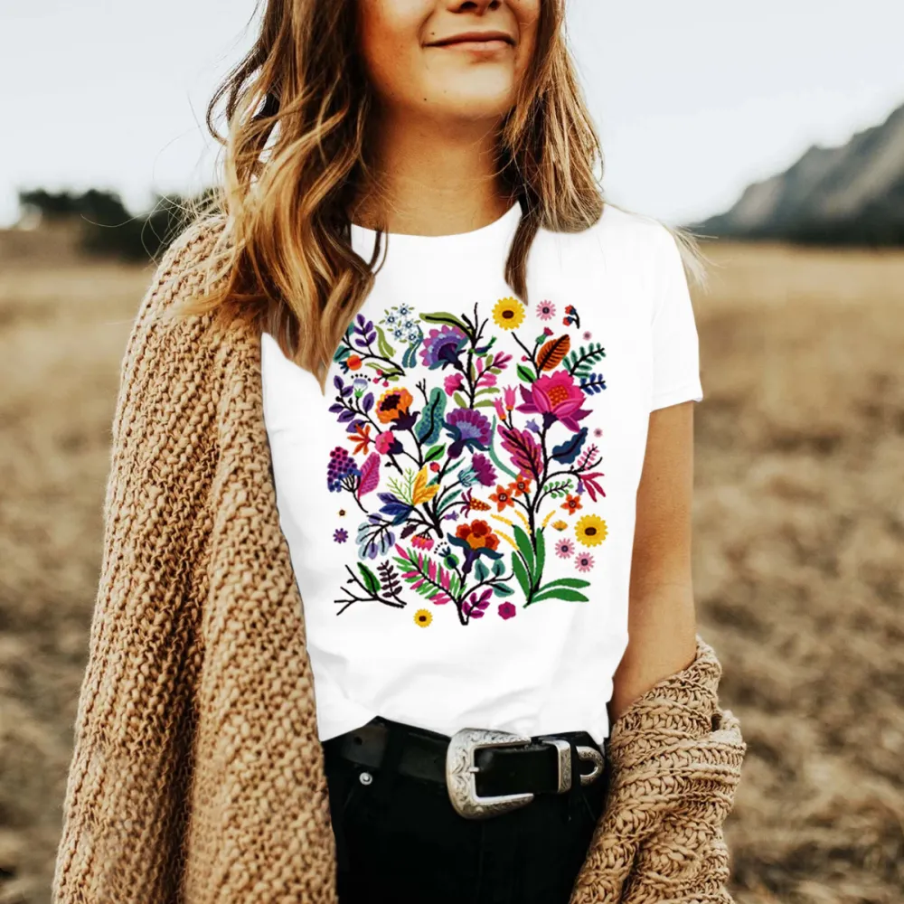 Colorful Wildflower Patterned T-Shirts