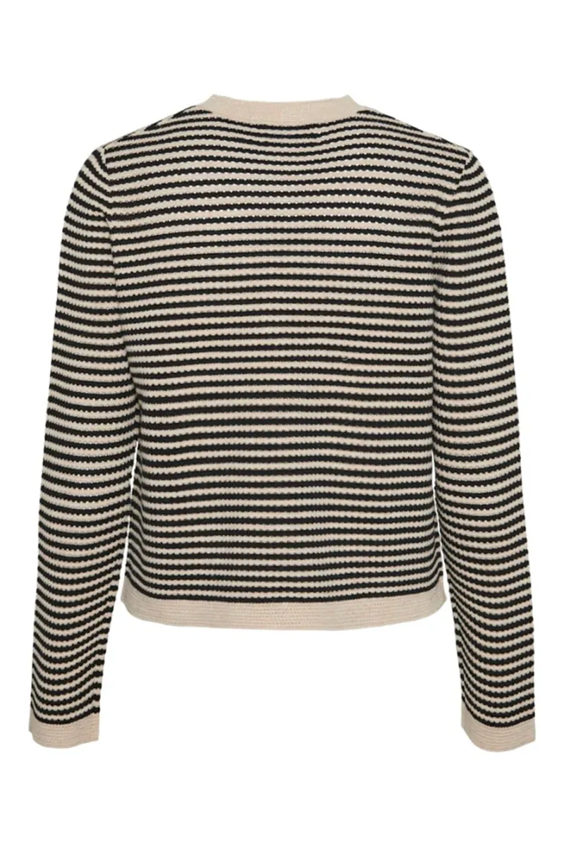 Striped Button Front Knit Cardigans