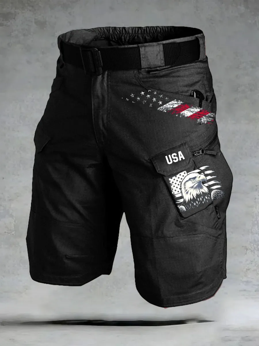 Men's USA 250th Anniversary Flag color-blocked cargo pants